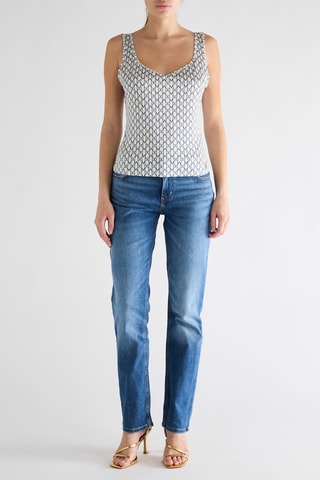 Hemd Wanda - Wit en Marineblauw