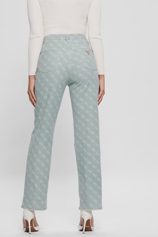 Jeans Hoge Taille - Zeegroen