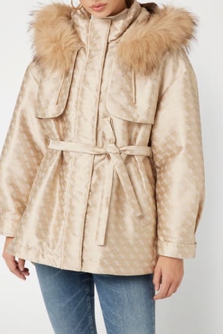 Parka à capuche Elly - Ecru et beige clair