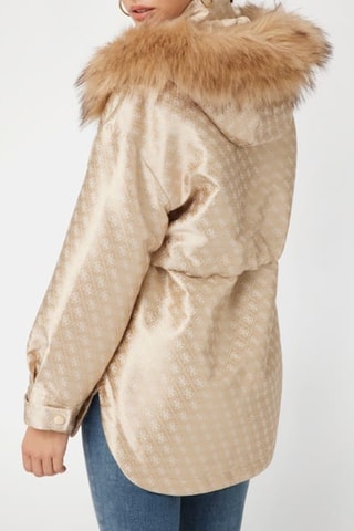 Parka à capuche Elly - Ecru et beige clair