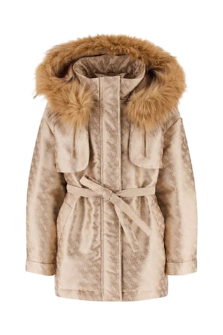 Parka à capuche Elly - Ecru et beige clair