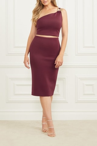 Asymmetrische Top Bordeauxrood