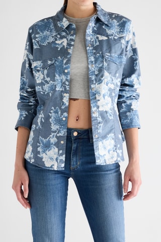 Blouse Equity - Indigoblauw en Wit 