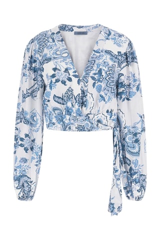 Blouse - Wit en Blauw
