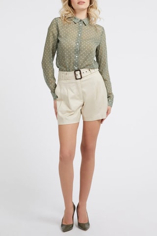Blouse - Kaki en wit