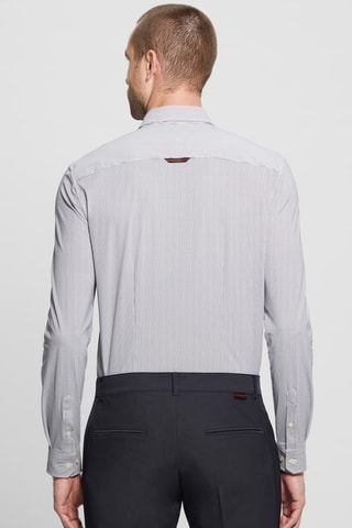 Overhemd slim - Wit en Grijs