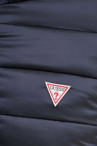 Gewatteerde jas met capuchon - Marineblauw