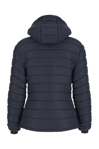 Gewatteerde jas met capuchon - Marineblauw