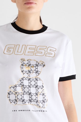 T-shirt Midge Logo Bear - Wit