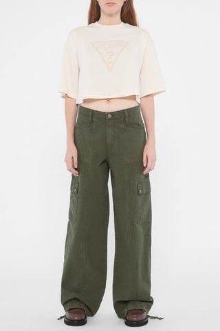 T-shirt cropped Vintage - Lichtbeige 