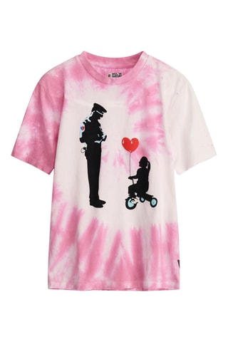 T-shirt Tie and Dye - Roze en wit