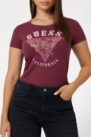 T-shirt slim - Bordeauxrood