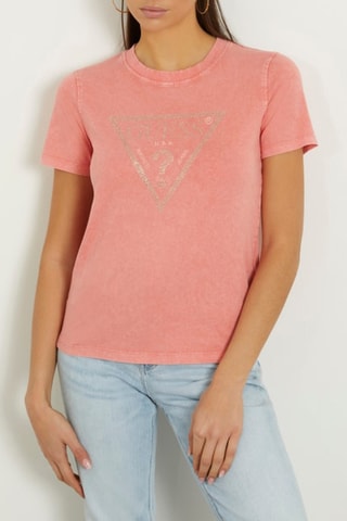 T-shirt Vintage - Koraalrood