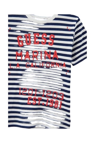 T-shirt - Wit en Marineblauw