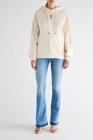 Sweater met Capuchon Roses Triangle - Ecru