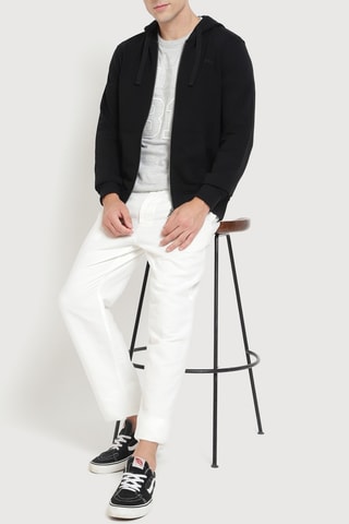 Fleece Sweater met Capuchon Brooks - Zwart