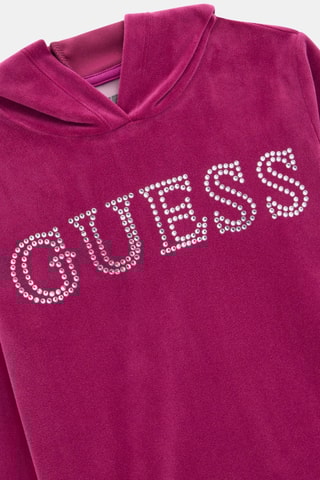 Velours Sweater met Capuchon- Paars
