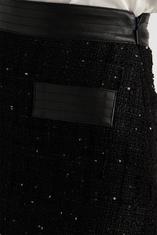 Tweed Minirok  Zwart