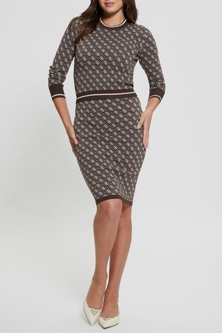 Kokerrok Hoge Taille - Bruin 