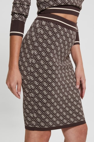 Kokerrok Hoge Taille - Bruin 