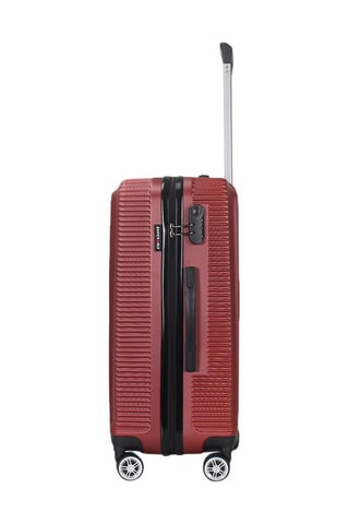 Grote Trolley Luton (L) - 75 cm - Zwart, rood en zilverkleurig