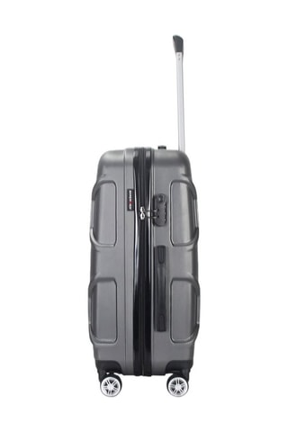 Grote Trolley Palace (L) - 75 cm - Zwart, zilverkleurig en grijs
