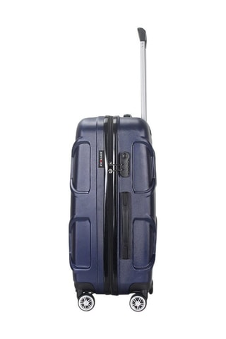 Grote Trolley Palace (L) - 75 cm - Zwart, blauw en zilverkleurig
