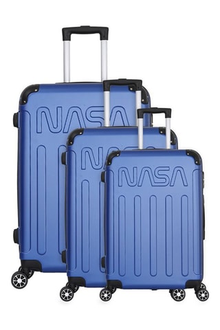 Set 3 Trolleys Reistassen Voyager (S/M/L) - Blauw