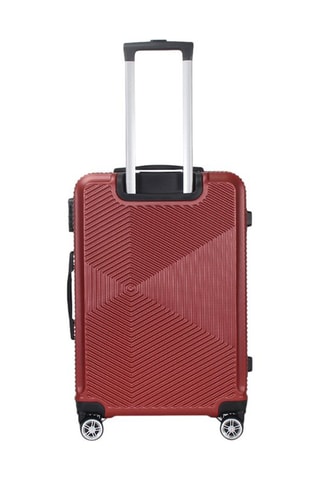 Weekendtrolley Luton (M) - 65 cm - Zilverkleurig, zwart en rood