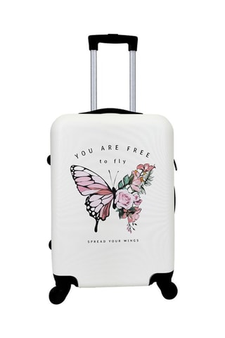 Weekendtrolley Butterfly Wit - Superfly