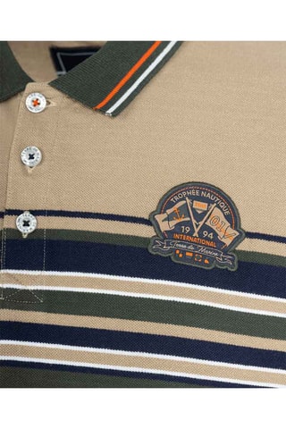 Polo - Donkergroen en Beige