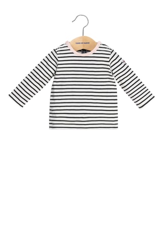 Jurk en T-shirt - Marineblauw en Wit