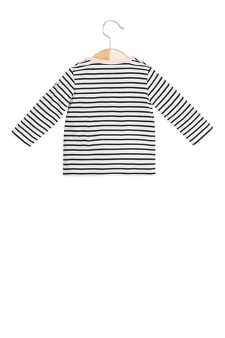 Jurk en T-shirt - Marineblauw en Wit
