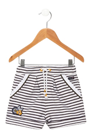 Short - Blanc et indigo
