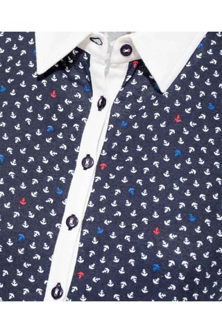Polo Laby - Bleu marine et blanc 