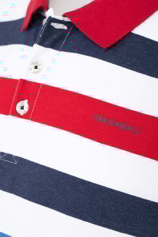 Polo Lorenza - Bleu et blanc - Terre de Marins