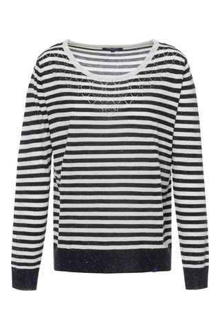 Pull Ecang - Blanc et bleu marine marine - Terre de Marins