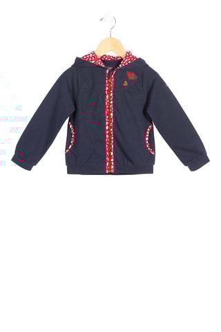 Veste à capuche Acoeur - Bleu marine et rouge 
