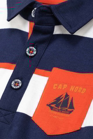 Polo Dalino - Bleu marine et blanc- Terre de Marins