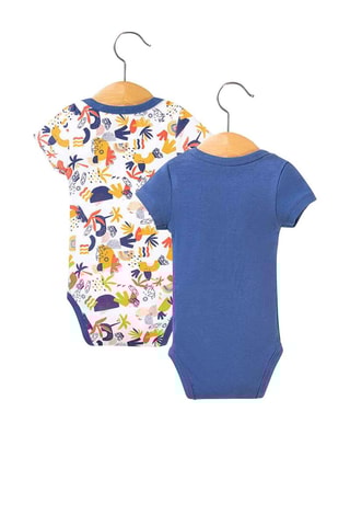 2 bodys Poby - Blanc et bleu - Terre de Marins