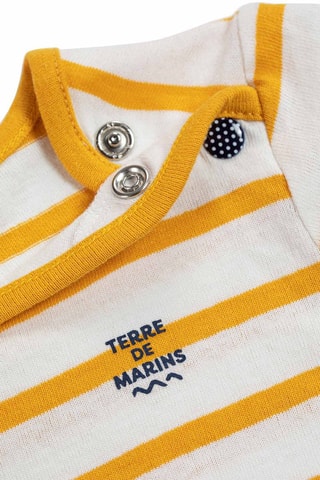 T-shirt Pestelan - Blanc et jaune - Terre de Marins