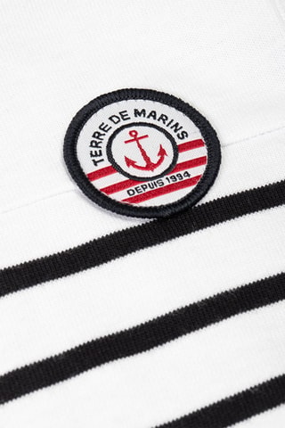 T-shirt Unilou - Blanc et bleu marine 