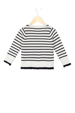 Pull Avague - Blanc et bleu marine - Terre de Marins