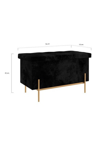 Banc-coffre - Noir et doré