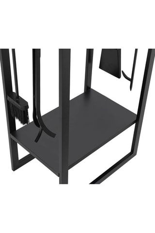 Range-bûches vertical et ses accessoires - Noir