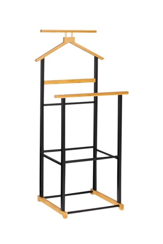 Valet de chambre en bambou - Noir et naturel
