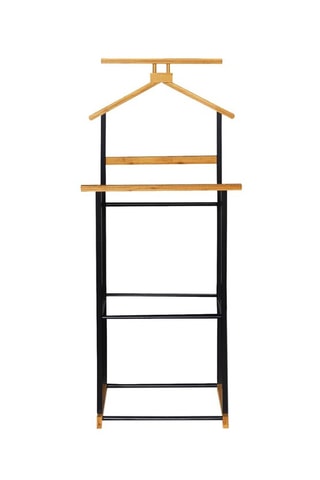 Valet de chambre en bambou - Noir et naturel