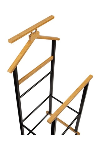 Valet de chambre en bambou - Noir et naturel