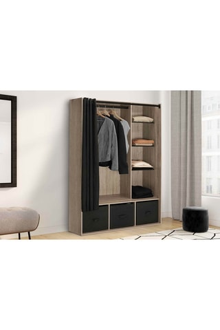 Armoire - Noir et imitation bois