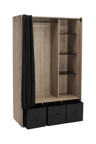 Armoire - Noir et imitation bois
